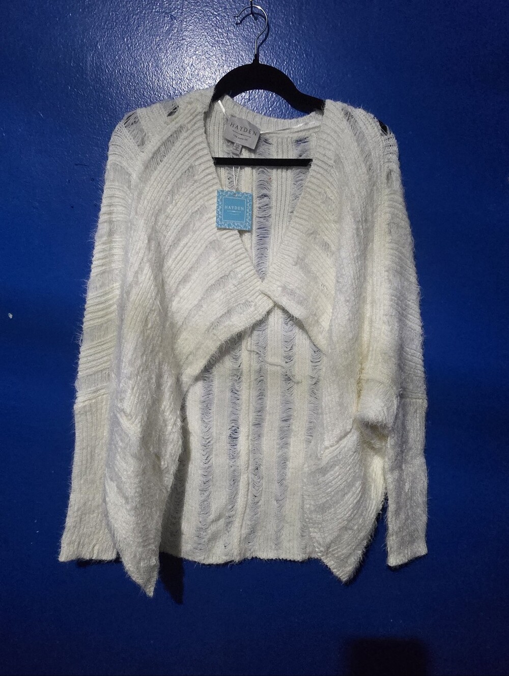 NWT Hayden LA Open Front Ivory Cardigan Size S/M